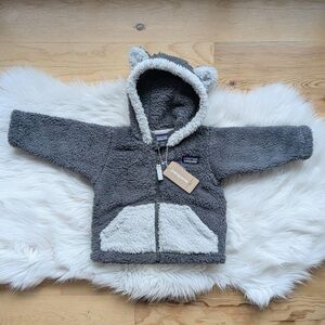 NWT Patagonia Baby Friends Furry Hoodie 3-6 Months